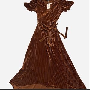 Rust Wrap Dress